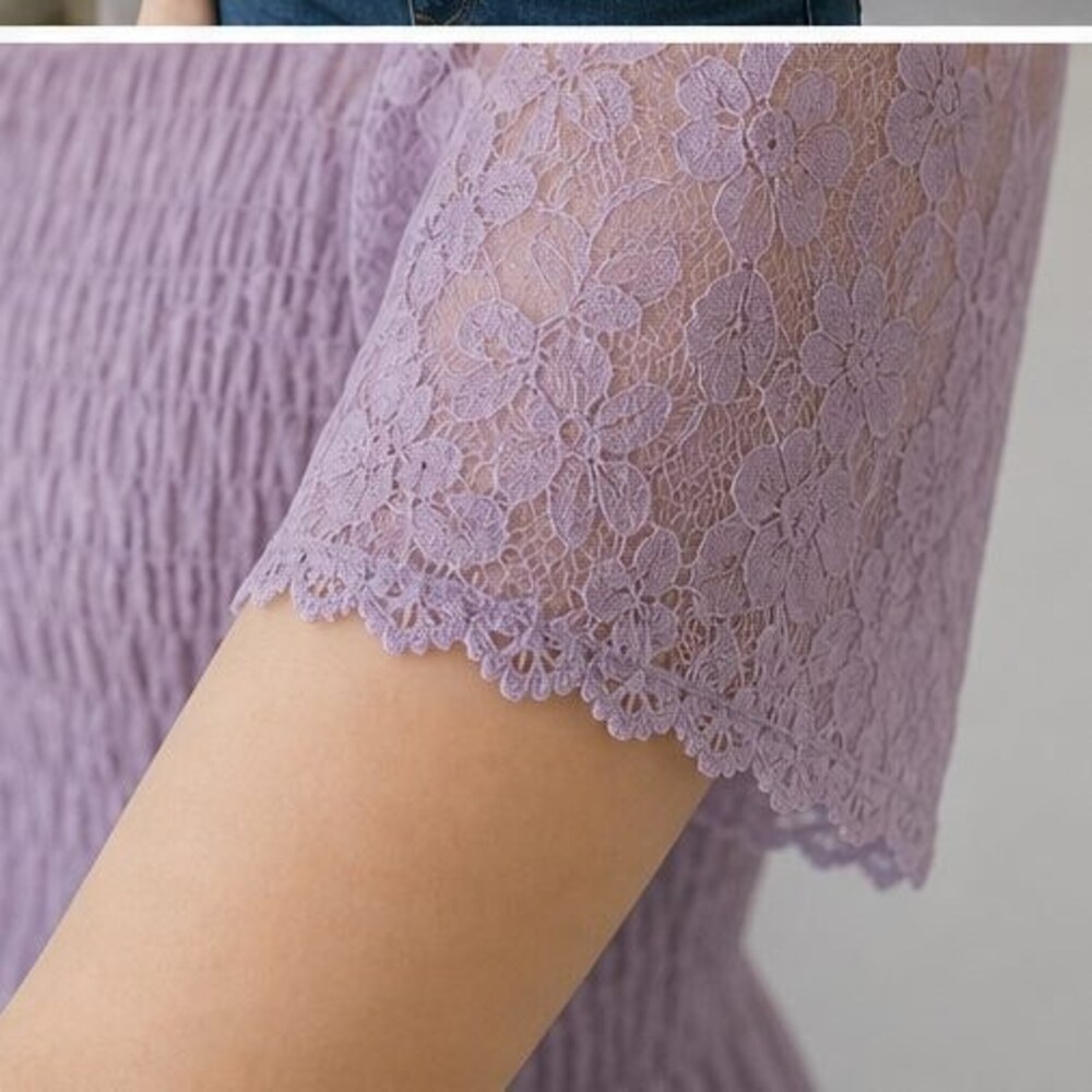 Lilac Smocked Top - Picture 5 of 6